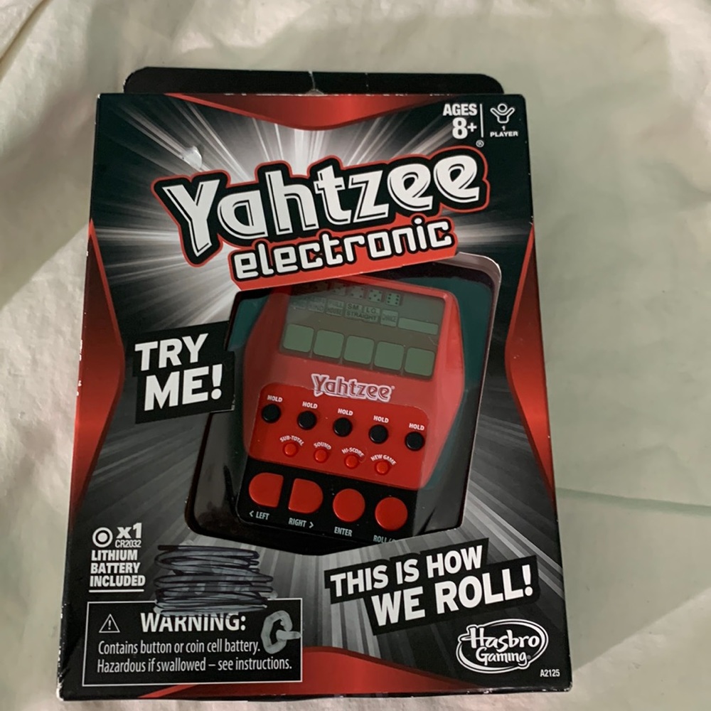 Electronic Yahtzee handheld game